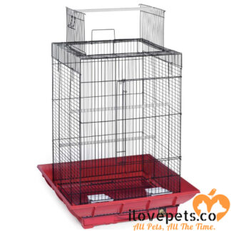 Clean Life Play Top Bird Cage Red and Black Colored